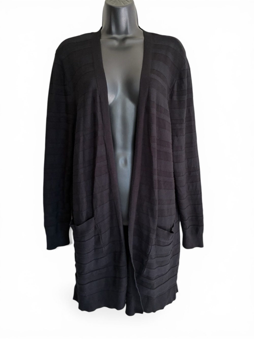 Lane Bryant Black Open-Front Cardigan Sweater Size 14/16